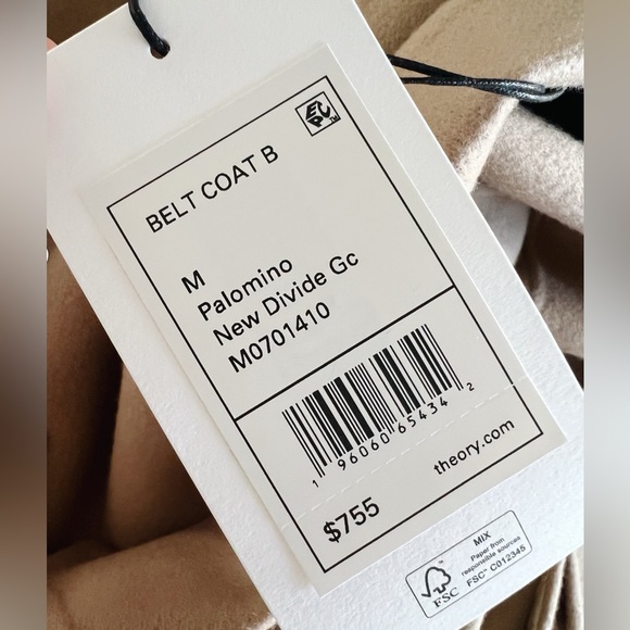 NWT theory tan brown wool coat - Picture 4 of 4